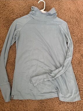 Free Fly Apparel Women's Long Sleeve Turtleneck Top - Dusty Blue